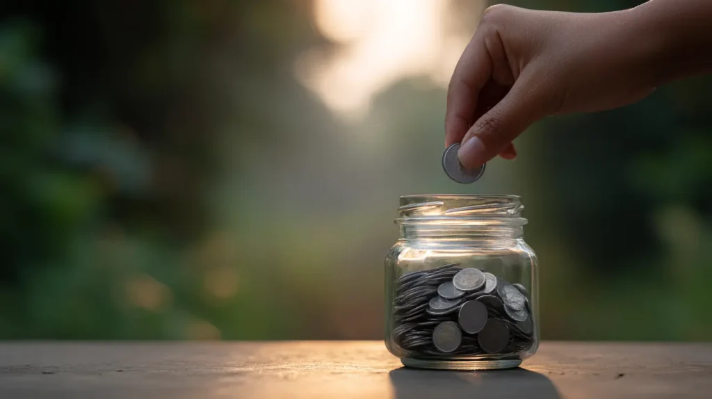 Gráfico de crecimiento exponencial que ilustra el efecto del interés compuesto a largo plazo